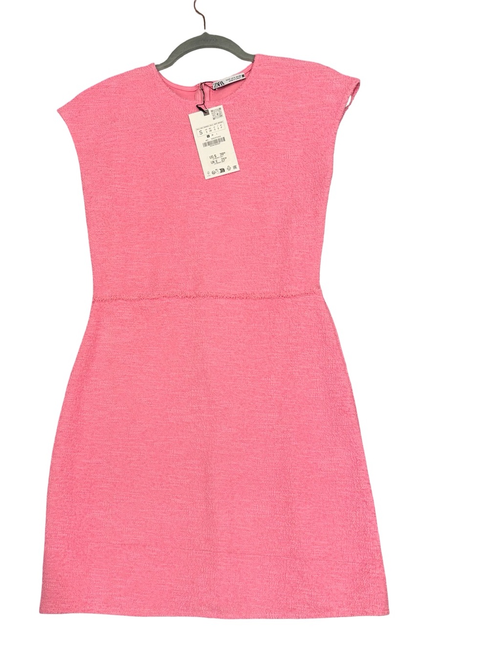 Zara Pink Textured Mini Dress
